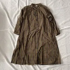 クラウドナイン ブロックチェック　ワンピース　襟フリル