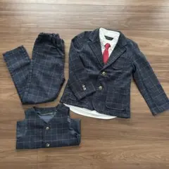 【120cm】男の子　フォーマル　スーツセット　ウエストゴム