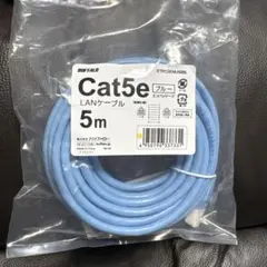 BUFFALO LANケーブル 5m Cat5e ブルー