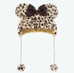 ディズニー ファンキャップ ヒョウ柄 ブラウン