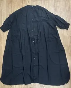 おおちゃん様専用ロングワンピース　黒　麻レーヨン綿混