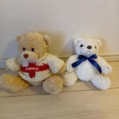 お値下げ、テディベア、イングランドセーターのクマと白いクマセット