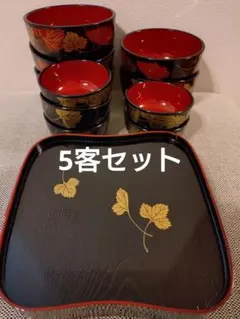 新品 桂由美 漆お椀&小鉢&盆&箸置き&盆 - メルカリ