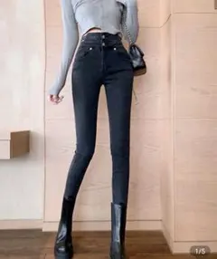 【新品】SHEINスキニーデニム ブラック M