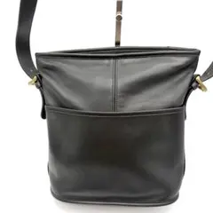 COACH コーチ　ショルダーバッグ　ブラック　オールレザー