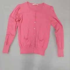 ユニクロコットンカシミヤ ピンク カーディガン M