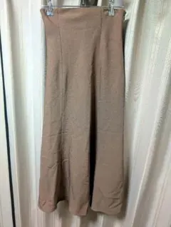 ココディール マーメイドスカート 後ろレースアップハイウエストスカート キャメル