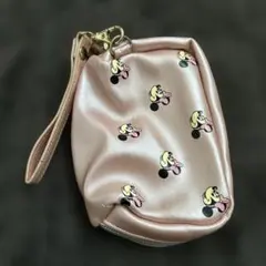 ミニーマウス プリント ポーチ ピンク