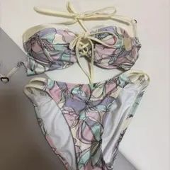 パステルカラー 花柄 セパレート水着 ビキニ 7Sのサムネイル