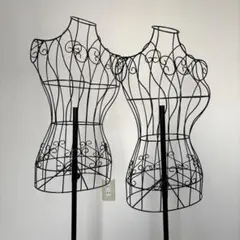 2体セットアイアン マネキン トルソー ワイヤー レディース 9号 クロ