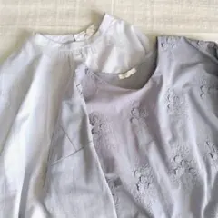 青ブラウスレディース