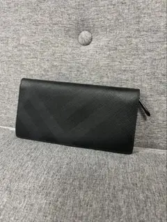 BURBERRY バーバリー 長財布 PVC ノバチェック ブラック系　二つ折り
