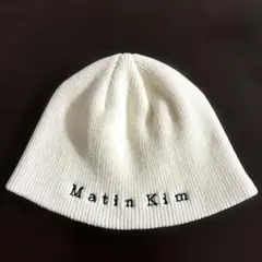 TWICEモモ着用　Matin Kim ニット帽 ホワイト　ビーニー