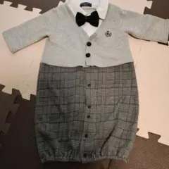 セレモニーロンパース グレンチェック 男の子　50-70