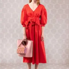 kate spade NEW YORK コットンワンピース レッド XS