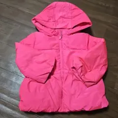 GAP ネオンピンク 95cm フード付き中綿コート