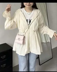 【UVカット】キャンディスリーブペプラムマウンテンパーカー