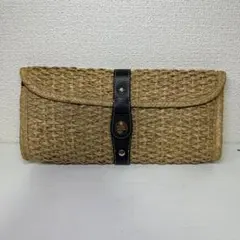 【美品】ケイトスペード クラッチバッグ かごバッグ ストロー ラフィア ジラフ柄のサムネイル