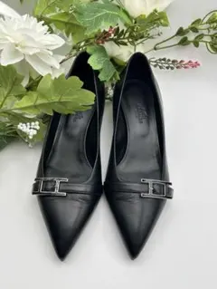 HERMES レザー パンプス ブラックのサムネイル