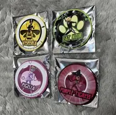 ミラキュラス 缶バッジ シャノワール ピゲーラ パープル・タイグレス 変身バンク