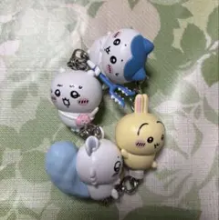 ちいかわ　つなげてマスコット 4種セット　ちいかわハチワレウサギモモンガ