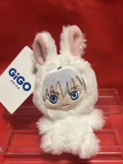 呪術廻戦 5周年 GIGO 特殊加工BIG缶バッジ マスコットぬいぐるみ 五条