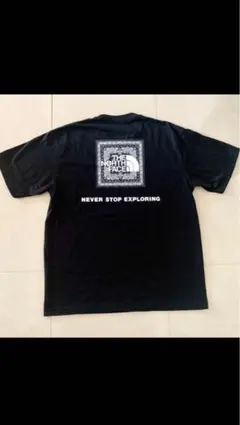 XL ノースフェイス　ティー　ボックスロゴ　バンダナ　スクエア　Tシャツ　黒