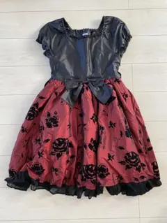 キャサリンコテージ　ローズフロッキープリントドレス　フリルレース　発表会　結婚式