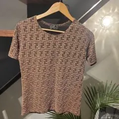 美品Fendi 半袖ロゴTシャツ ブラウン系のサムネイル