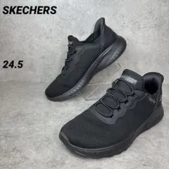 美品！SKECHERS BOBS スリップインズ スリッポン スニーカー 黒