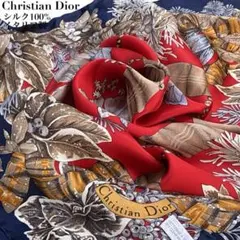 極美品✨Christian Dior シルク 大判スカーフ ストール イタリア