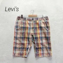 リーバイス チェック柄 ハーフパンツ L相当 マルチカラー チェック 個性的