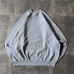 90s USA製 フルーツオブザルーム 無地スウェット 霜降り灰 XL A551
