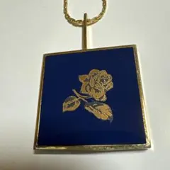 バラデザイン ネイビー カラーネックレス