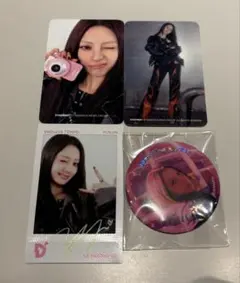 LE SSERAFIM ユンジン 缶バッジ チェキ トレカ 4点 DICON