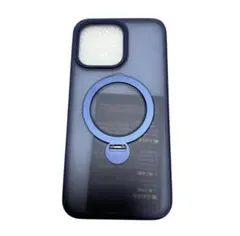 iPhone15 Pro Max用ネイビー透明TPUケース