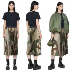 sacai × kaws ドッキングワンピース カウズコラボ カモフラージュのサムネイル