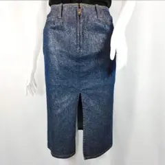 MINIMUM(ミニマム)シャイニー☆深スリット☆デニムタイトスカート