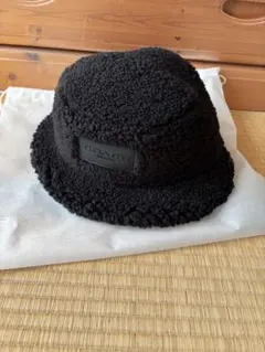 が*様 COACH コーチ モコモコバケットハット黒 新品未使用 楽天市場】バケットハット（ブランドコーチ）（バッグ・小物