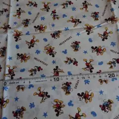 ミッキーマウス プリント生地