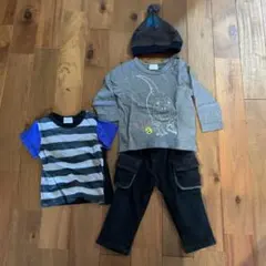 hakka baby 5点セット キャップ ロンT Tシャツカーゴパンツ キッズ