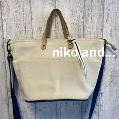 niko and…　キャンバス地　ハンドバッグ　ショルダーバッグ