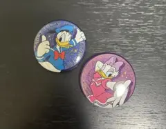ドナルドダック・デイジーダック 缶バッジセット