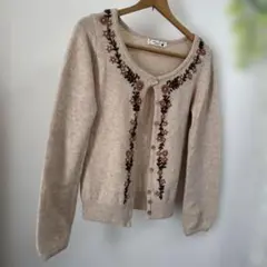 carth 花柄刺繍 カーディガン Sサイズ　羊毛100%