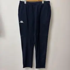 【美品】Kappa ジョガーパンツ ネイビー ITALIAプリント　L