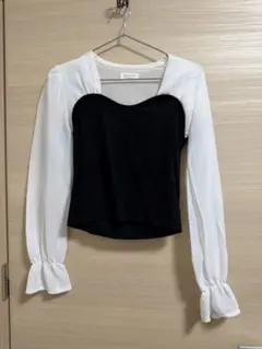 シアー長袖トップス