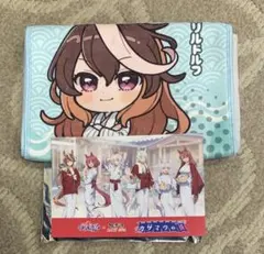 ウマ娘シンデレラグレイ　極楽湯コラボ　マフラータオル　ミニキャラ集合