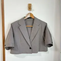 JEANASIS麻 ショートテーラードジャケット 半袖のサムネイル