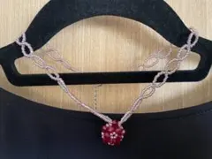 フラワーモチーフ チョーカー ピンク