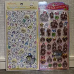 ボンボンドロップシール　しずくちゃん　モンチッチ　うるちゅる　2枚セット